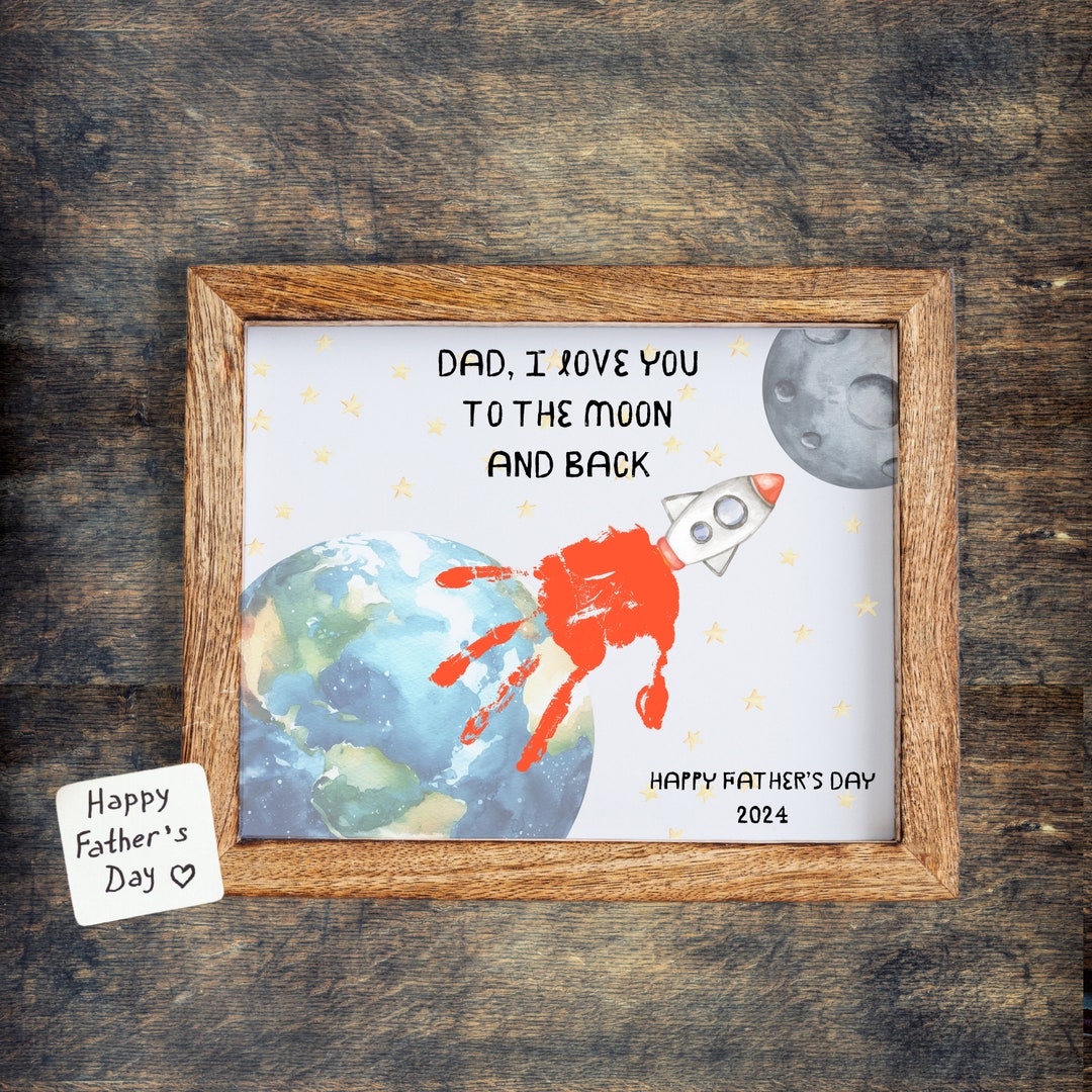 Father's Day Handprint Printable DIY Keepsake Craft Gift for Dad Daddy ...