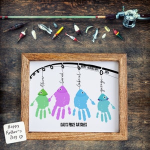 Personalised Father's Day Handprint Gift From Kids DIY Custom Dad's ...