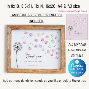 Teacher Appreciation Gift, Editable Printable Teacher Gift End Of School Keepsake Students Thumbprint Custom Gift for Teacher Thank you Gift