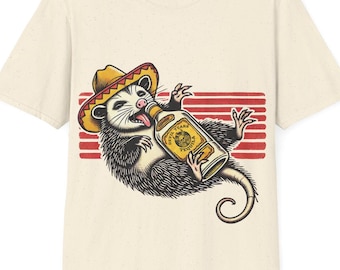 Happy Possum Tequila - Vintage Summer Vibes - Holiday T Shirt Tee - Men's, Ladies
