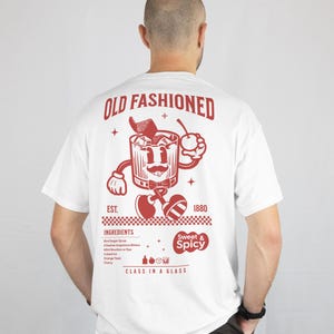 Retro Old Fashioned Cocktail T-Shirt: 60s Style Whiskey Tee