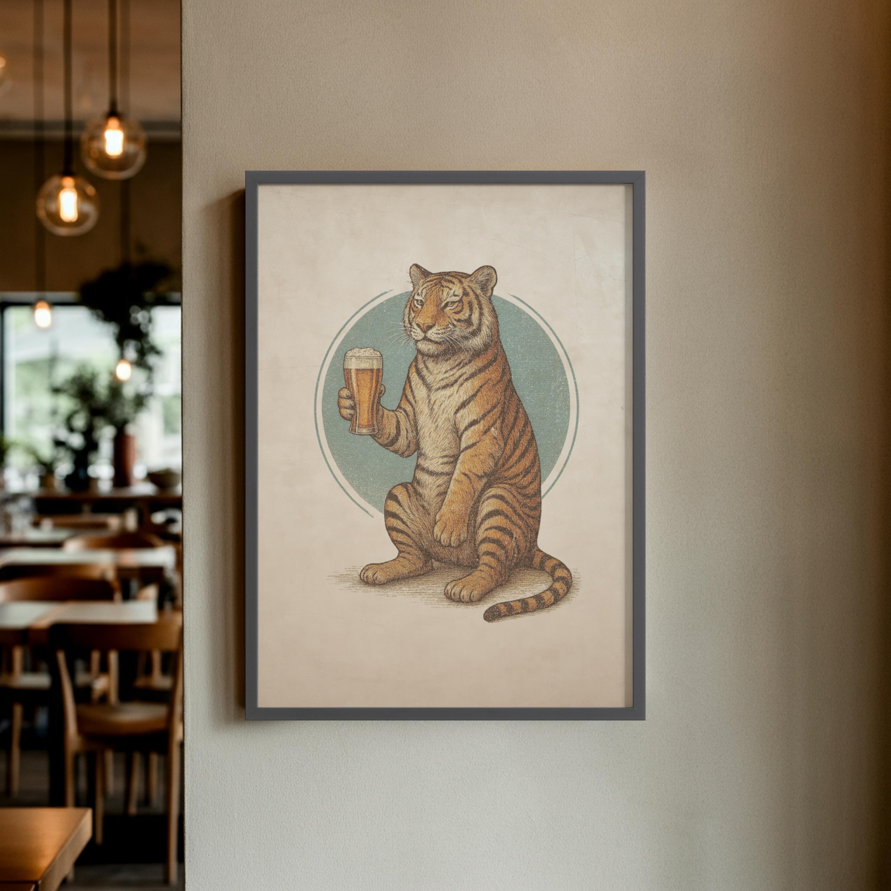 thumbnail image 2 of The Tiger Who Came For A Pint – Sean Lock 8 Out Of 10 Cats Meme T-Shirt – Shop Of The Tops 2 of 2