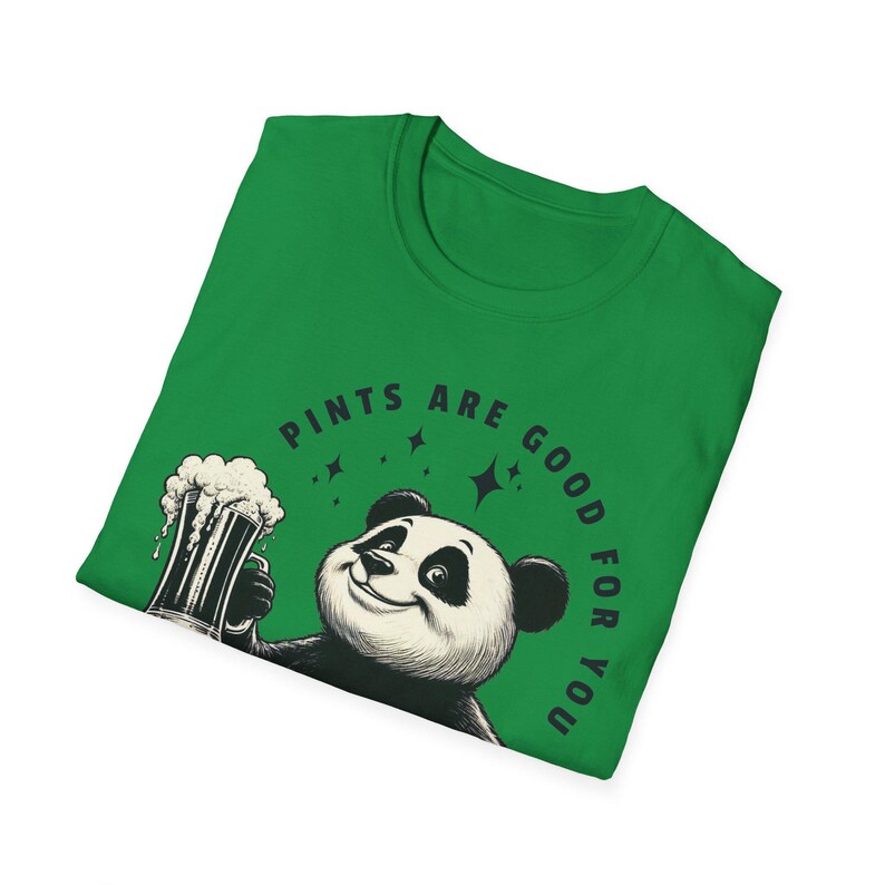 Panda Stout Pints Are Good for You Pub T Shirt Tee Men's, Ladies UK