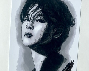 BTS Jimin JM Art Print / Poster Fan Art A6 A5 K-pop