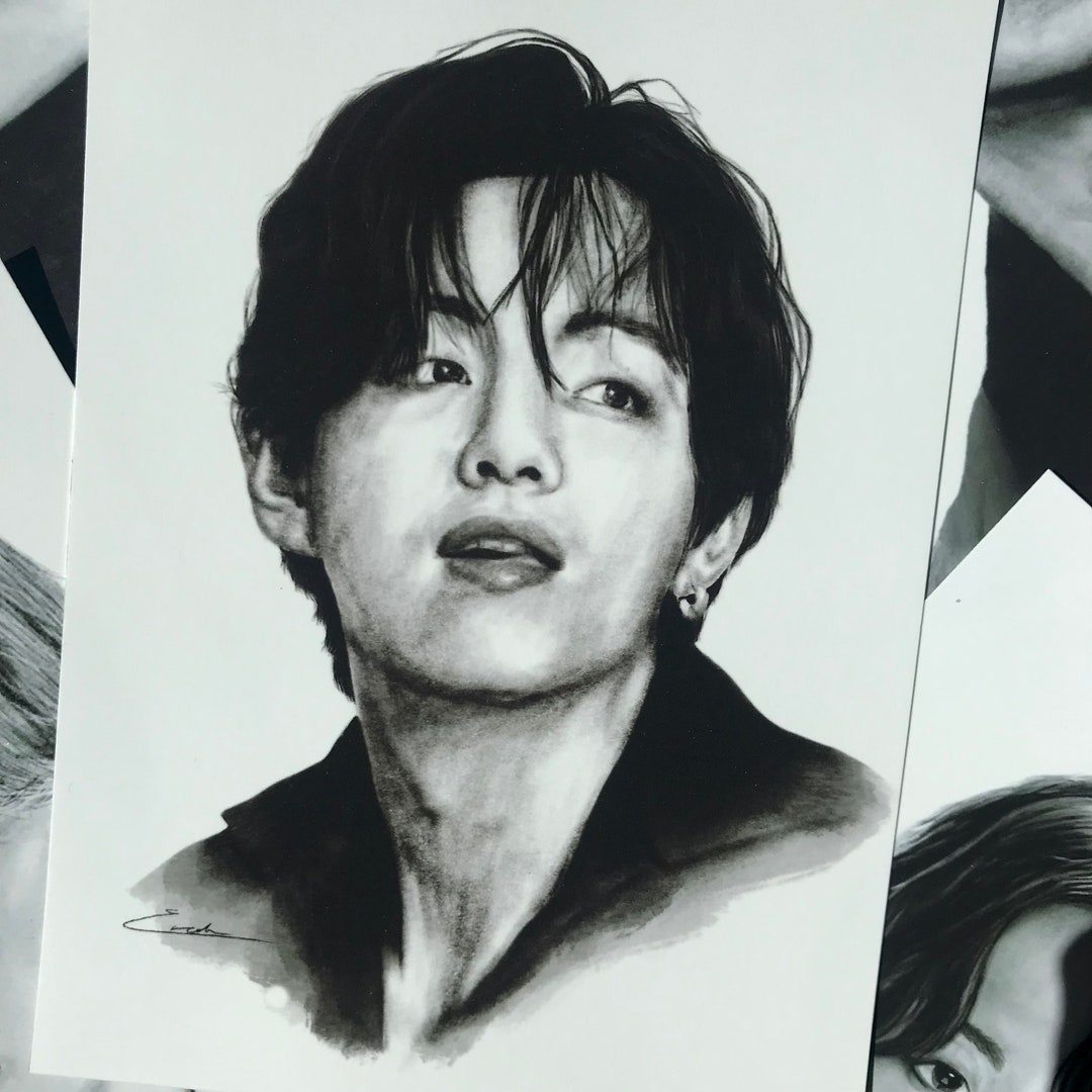 Bts V Taehyung Art Print Poster Fan Art A6 A5 K Pop Etsy Bts V Taehyung Art Print Poster Fan Art A6 A5 K Pop Etsy