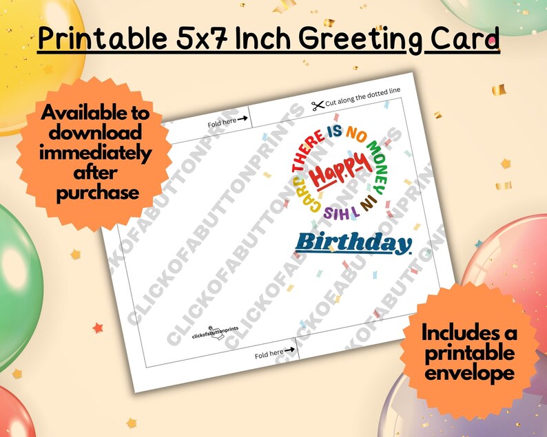Printable Joke Birthday Card Instant Download Downloadable - Etsy Australia