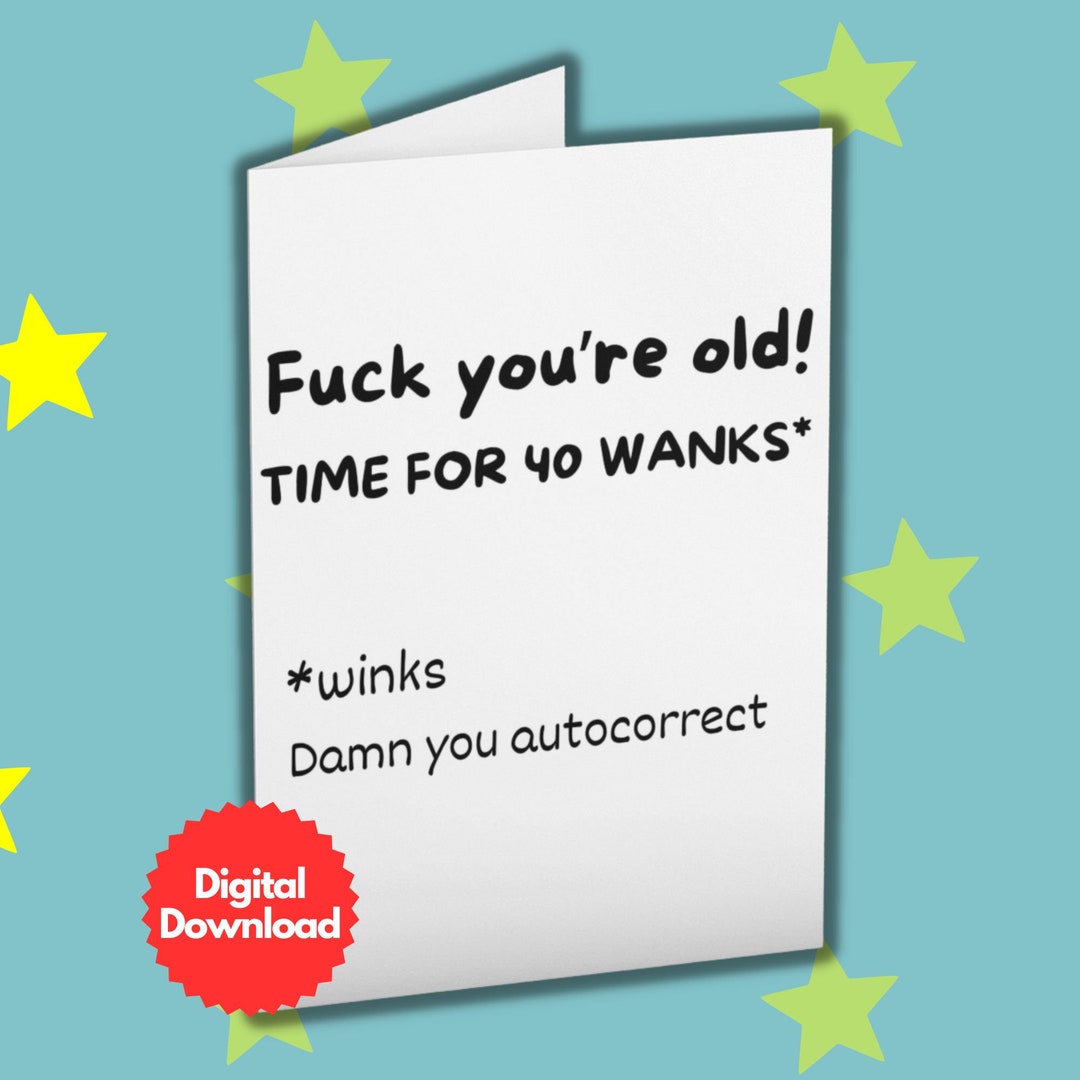 Printable Rude Happy Birthday Card Modern Day Card Funny - Etsy