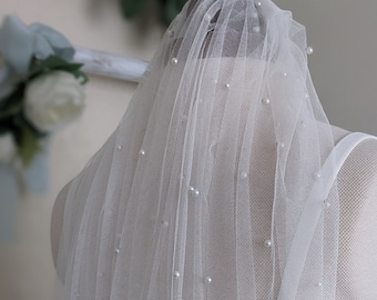 Handmade Single Tier Bridal Veil - Jade