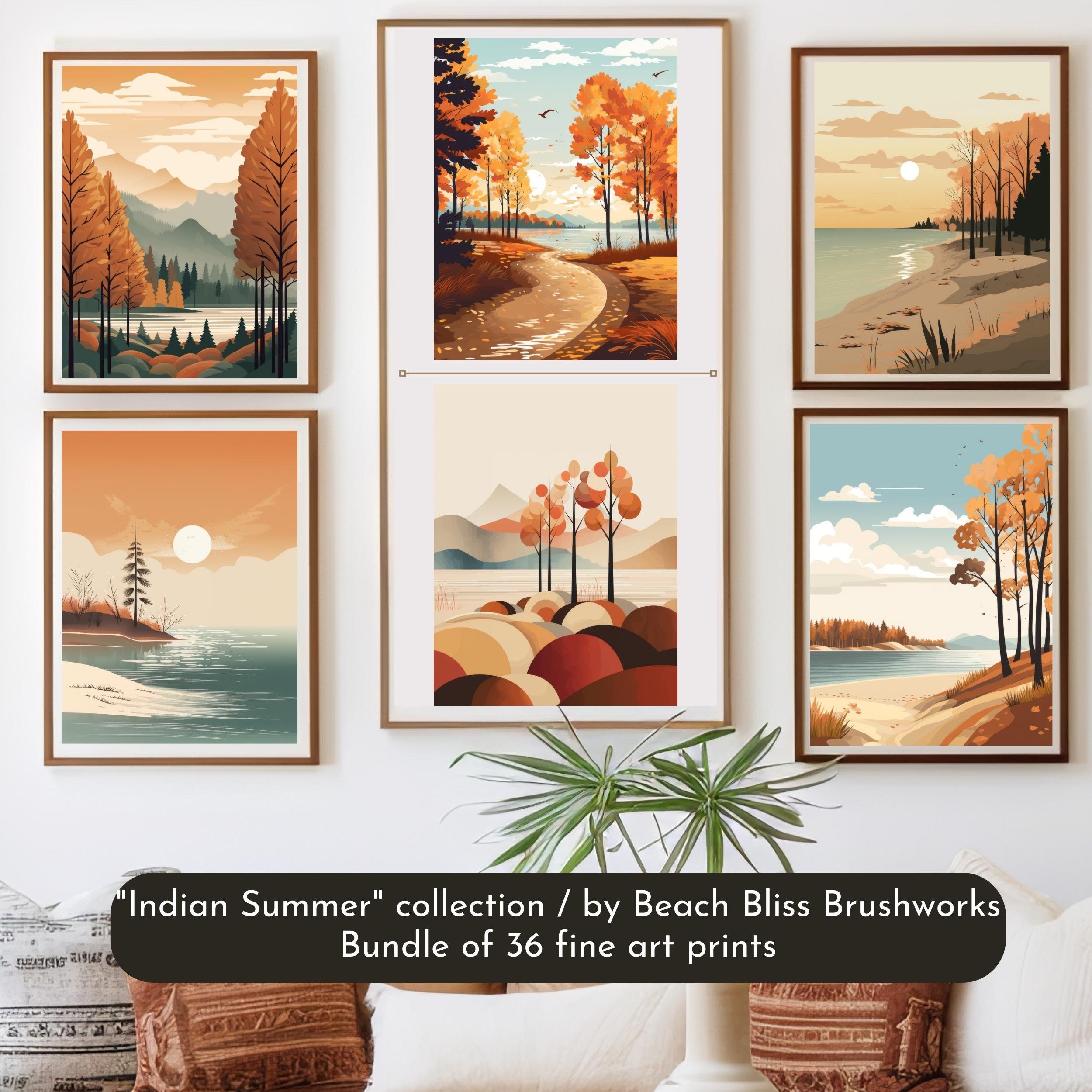 Fall, Autumn, Poster Set, Indian Summer, Boho, National Park, Great ...
