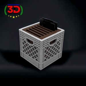SD Kartenhalter Mini Milchkiste / Mini Kiste / Mini Einkaufskorb / Aufbewahrung / Organizer / Schreibtischaufbewahrung / 3D Druck