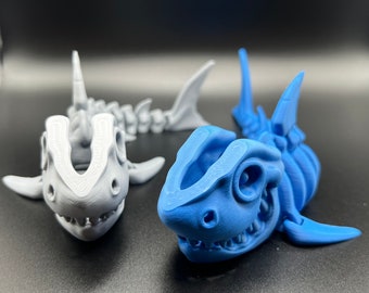 Tiburón Flexi / Flexi Factory / Tiburón Flexible / Articulado / Animales Flexi / Impresión 3D /