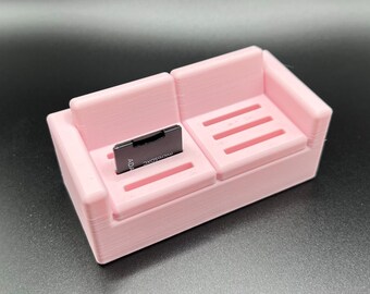 Portatarjetas SD mini sofá / mini marcas / almacenamiento / organizador / almacenamiento de escritorio / regalo de oficina / SD / tarjeta SD / impresión 3D