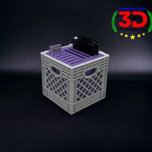 SD / Micro SD Card Holder Mini Milk Crate / Mini Crate / Mini Panier / Rangement / Organisateur / Rangement de bureau / Impression 3D