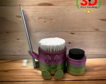 Chill Buddy / Vidrio ISO / Soporte de hisopo de algodón / Soporte de pluma / Baño / Oficina / Escritorio / Organizador / Almacenamiento / Impreso en 3D