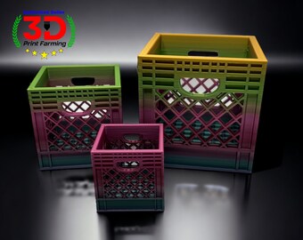 Mini Caja de Leche / Mini Caja / Mini Cesta de Compras / Almacenamiento / Organizador / Almacenamiento de Escritorio / Impresión 3D