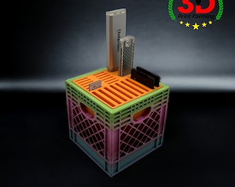 USB / SD / Portatarjetas Micro SD Mini Caja de Leche / Mini Caja / Mini Cesta de Compras / Almacenamiento / Organizador / Escritorio / Impresión 3D