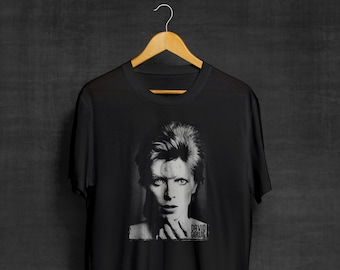 Camiseta negra de Bowie / Años 80 / Camisetas de grupos musicales / Glam Rock