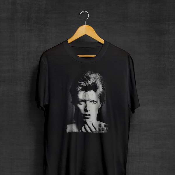 Bowie Black T-Shirt | 80s | Band Shirts | Glam Rock