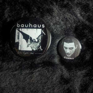 Goth Band Pinback Buttons | Post-Punk, Dark Wave, Synthpop afbeelding 3