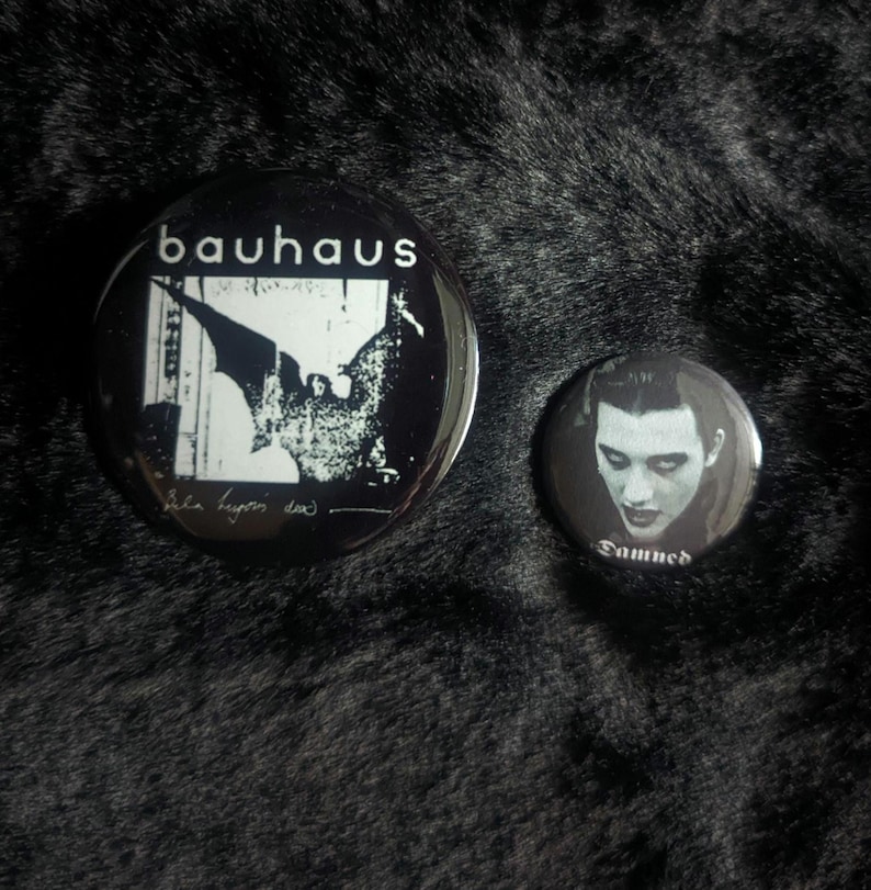 Goth Band Pinback Buttons | Post-Punk, Dark Wave, Synthpop afbeelding 3