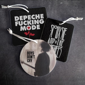 Band Artist Air Fresheners | Music Air Fresheners | Custom Band Air Fresheners | Synthpop | Goth | Darkwave | Post-Punk | Punk | Metal Rock