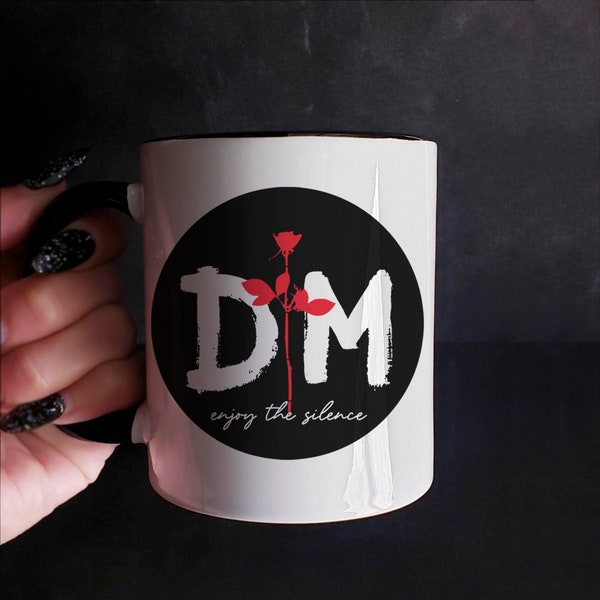 DM Enjoy The Silence Coffee Mug | Depeche Mode Coffee Mug | Synthpop