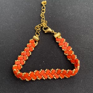 Orenji Bracelet - Miyuki Half Tila