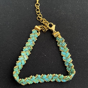 Mizuiro Bracelet - Miyuki Half Tila