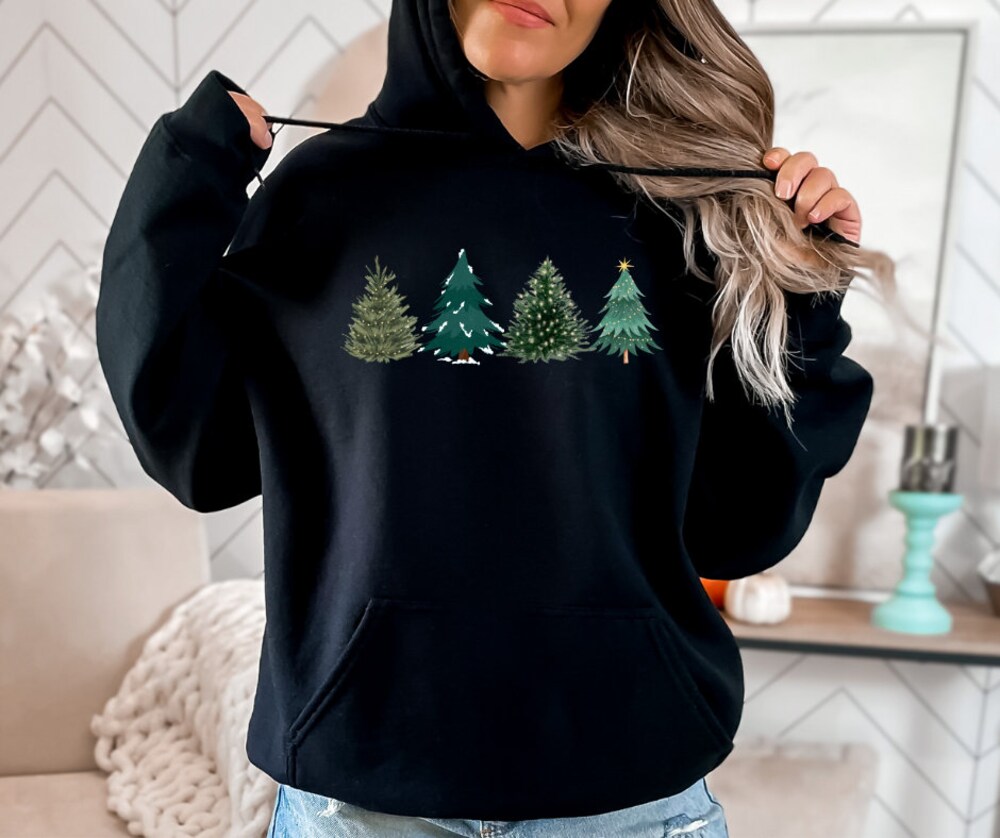 Peckshirt Custom Christmas Hoodie Women Christmas Family Outfit, Christmas Tree Sweater, Christmas Couple Shirt, Mum Gifts For Christmas. Christmas Hoodie