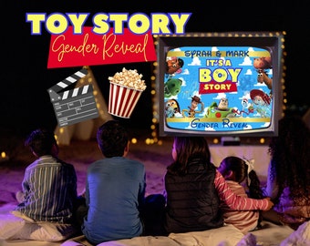 Gender Reveal Video Announcement, Gender Reveal Movie, Boy or Girl Gender Reveal Video, Toy Story Gender Reveal, Movie, baby shower toystory