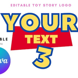 Modèle de logo Toy Story éditable : conception de chemise d'anniversaire personnalisée (fichier toile PNG)