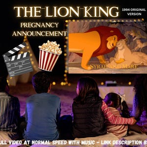 Lion King Pregnancy Announcement Video (Digital Download)