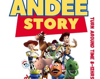 Custom Toy Story Logo: Birthday Shirt PNG Template (Canva)