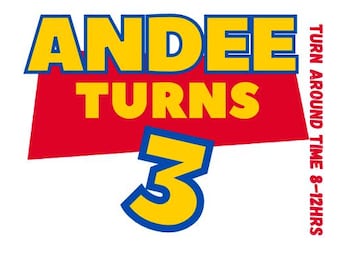 Toy Story Custom Logo: Birthday Shirt PNG Template (Made to Order)