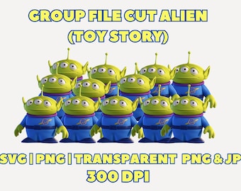 Toy Story Aliens SVG: Cartoon Cloud Silhouette (Digital Files)
