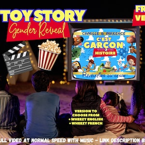 Gender Reveal Video Announcement, Gender Reveal Movie, Boy or Girl Gender Reveal Video, Toy Story Gender Reveal, Movie, baby shower toystory
