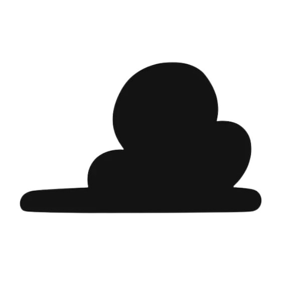 Toy story clouds SVG, cartoon cloud silhouette, kids cloud, black cloud clipart, nursery cloud file, cloud outline, fluffy cloud PNG