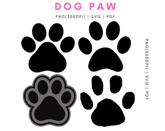 Hondenpootafdruk SVG: Animal ClipArt (digitale download)
