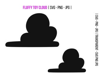 Toy Story Cloud SVG: Nursery Cartoon Silhouette (Digital Download)