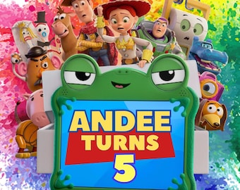 Editable Canva Template Toy Story 5 Poster logo and free Toy Clouds SVG Clipart (Digital Download)