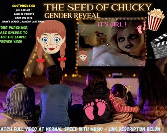 Chucky Gender Reveal-videoaankondiging: jongen of meisje (digitale download)