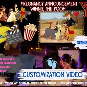 Winnie The Pooh Pregnancy Announcement Video: Spanish Gender Reveal (Digital Download)