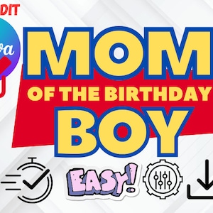 Toy Story Birthday Shirt Logo: Editable PNG Canva Template