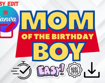 Toy Story Birthday Shirt Logo: Editable PNG Canva Template