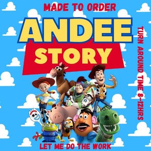 Toy Story Custom Logo: Birthday Shirt PNG Template (Canva)