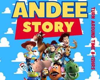 Toy Story Custom Logo: Birthday Shirt PNG Template (Canva)