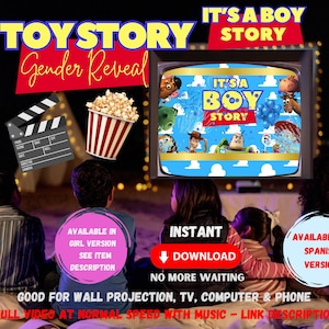 Gender Reveal Video Announcement, Toy Story Gender Reveal Movie, Instant Download Boy or Girl Gender Reveal Video, It&#39;s a Boy, baby shower