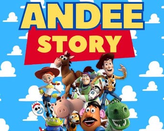 Editable Toy Story Logo Template: Custom Name PNG Icons (Canva)