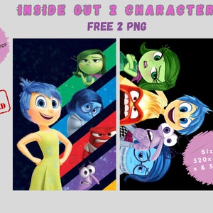 Inside Out 2 PNG SVG: Movie Emotions Digital Files (instant Download ...