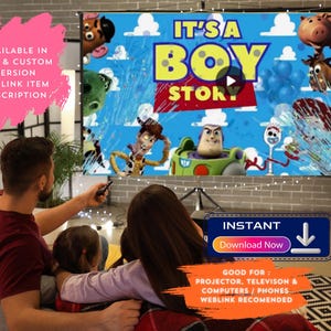 Toy Story Gender Reveal Video Announcement: It&#39;s a Boy (Instant Download)